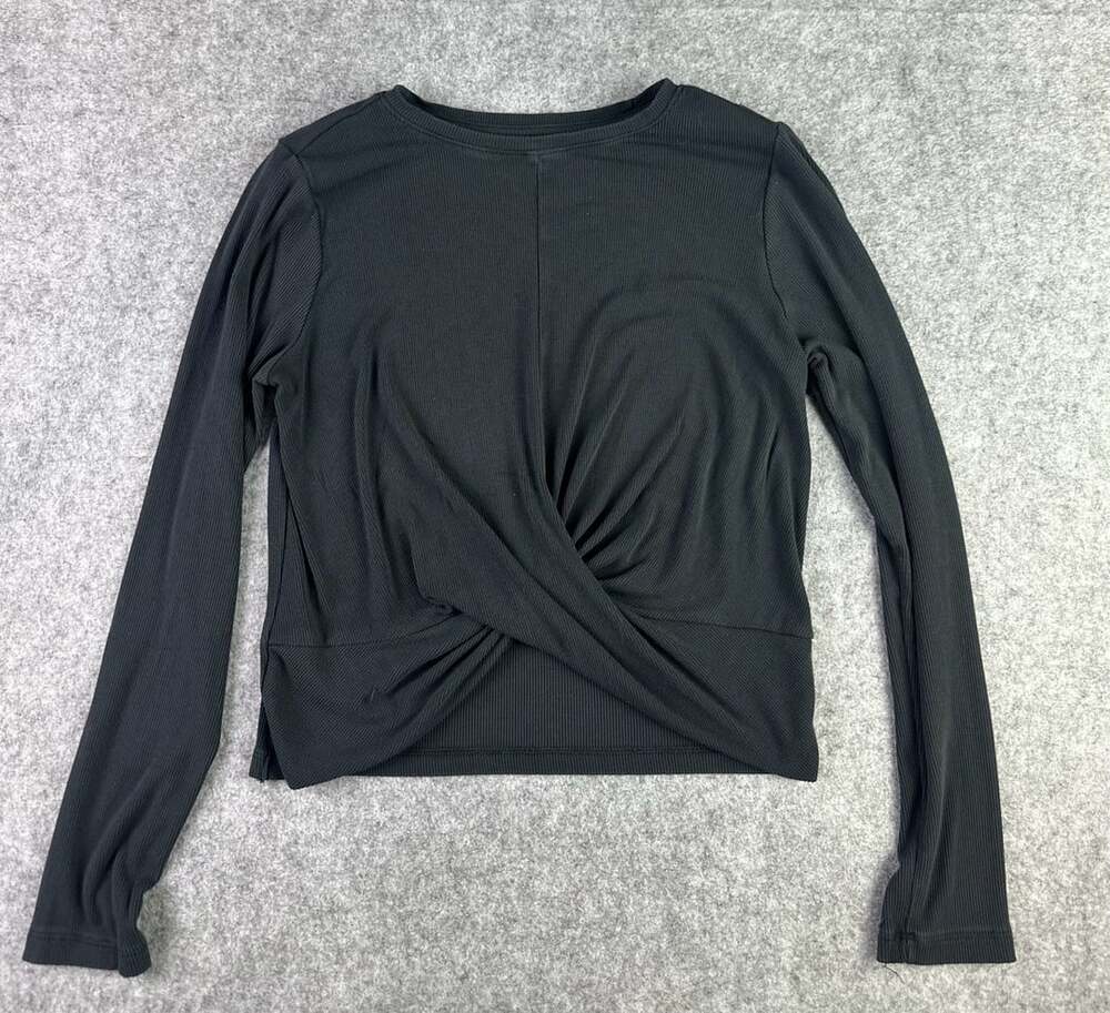 all in motion black wrap top xs • y2k • balletcore • streetwear • athleisure